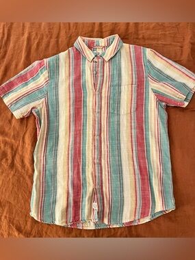 Striped Marine Layer Short Sleeve Button Down Shirt